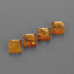 Pedras preciosas de âmbar laranja natural de  ct, transparente, transparente/translúcido