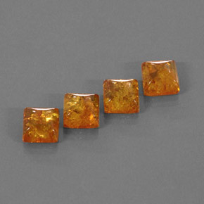 Pedras preciosas de âmbar laranja natural de  ct, transparente, transparente/translúcido
