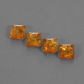 Pedras preciosas de âmbar laranja natural de  ct, transparente, transparente/translúcido