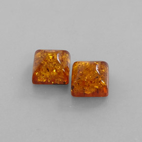 Pedras preciosas de âmbar laranja natural de  ct, transparente, transparente/translúcido