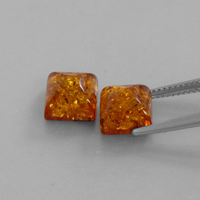 Pedras preciosas de âmbar laranja natural de  ct, transparente, transparente/translúcido