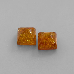 Pedras preciosas de âmbar laranja natural de  ct, transparente, transparente/translúcido