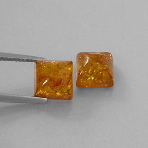 Pedras preciosas de âmbar laranja natural de  ct, transparente, transparente/translúcido