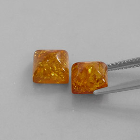 Pedras preciosas de âmbar laranja natural de  ct, transparente, transparente/translúcido