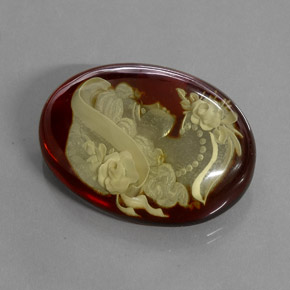 Âmbar marrom natural 18,89ct, transparente, transparente/translúcido