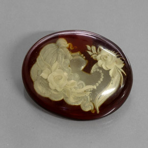 Âmbar marrom natural 19,78ct, transparente, transparente/translúcido