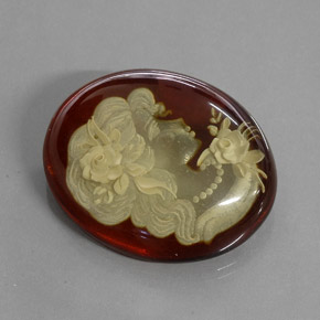 Âmbar laranja marrom Natural 18,51ct, Transparente, Transparente/Translúcido