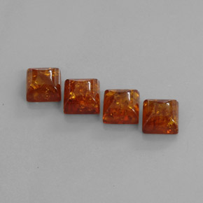 Pedras preciosas de âmbar laranja natural de  ct, transparente, transparente/translúcido