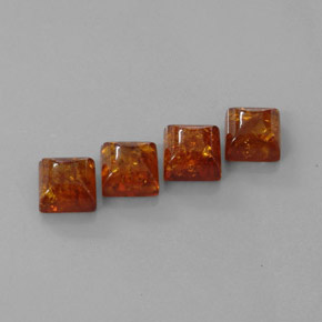 Pedras preciosas de âmbar laranja natural de  ct, transparente, transparente/translúcido
