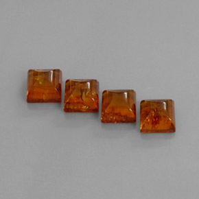 Pedras preciosas de âmbar laranja natural de  ct, transparente, transparente/translúcido
