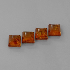 Pedras preciosas de âmbar laranja natural de  ct, transparente, transparente/translúcido