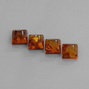 Pedras preciosas de âmbar laranja natural de  ct, transparente, transparente/translúcido