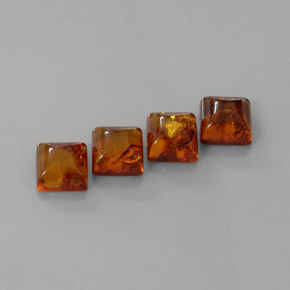 Pedras preciosas de âmbar laranja natural de  ct, transparente, transparente/translúcido