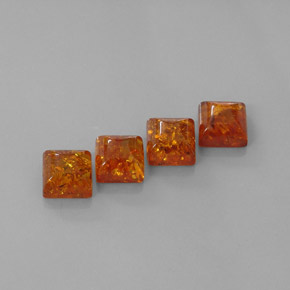 Pedras preciosas de âmbar laranja natural de  ct, transparente, transparente/translúcido
