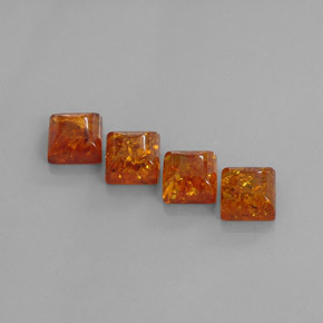 Pedras preciosas de âmbar laranja natural de  ct, transparente, transparente/translúcido