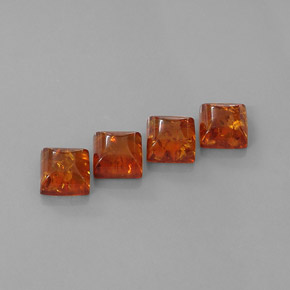Pedras preciosas de âmbar laranja natural de  ct, transparente, transparente/translúcido