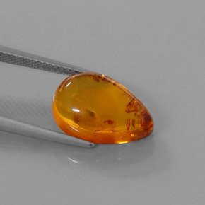 Âmbar laranja natural 2,61ct, transparente, transparente/translúcido