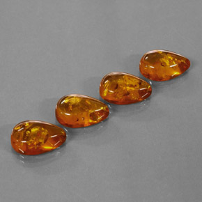 Pedras preciosas de âmbar laranja natural de  ct, transparente, transparente/translúcido