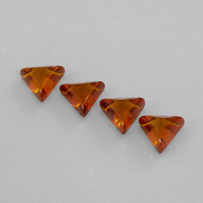 Pedras preciosas de âmbar laranja natural de  ct, transparente, transparente/translúcido