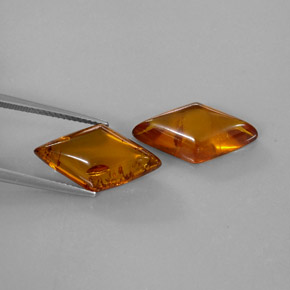 Pedras preciosas de âmbar laranja natural de  ct, transparente, transparente/translúcido