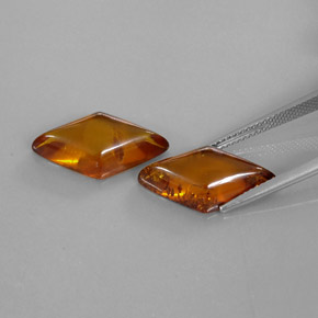 Pedras preciosas de âmbar laranja natural de  ct, transparente, transparente/translúcido