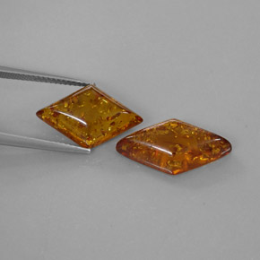 Pedras preciosas de âmbar laranja natural de  ct, transparente, transparente/translúcido