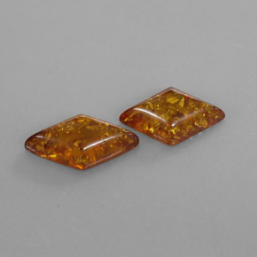 Pedras preciosas de âmbar laranja natural de  ct, transparente, transparente/translúcido