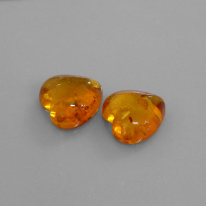 Pedras preciosas de âmbar laranja natural de  ct, transparente, transparente/translúcido