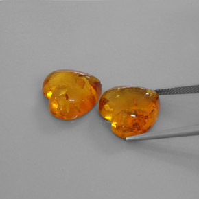 Pedras preciosas de âmbar laranja natural de  ct, transparente, transparente/translúcido