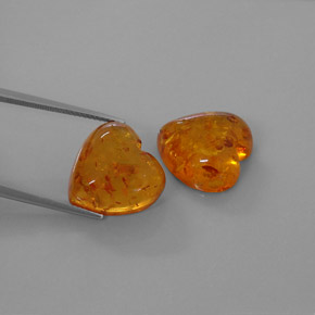 Pedras preciosas de âmbar laranja natural de  ct, transparente, transparente/translúcido