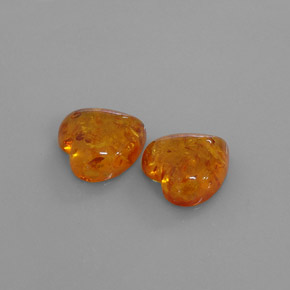 Pedras preciosas de âmbar laranja natural de  ct, transparente, transparente/translúcido