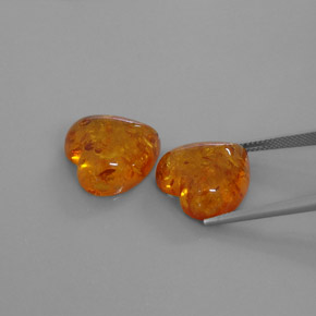 Pedras preciosas de âmbar laranja natural de  ct, transparente, transparente/translúcido