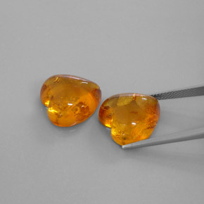 Pedras preciosas de âmbar laranja natural de  ct, transparente, transparente/translúcido