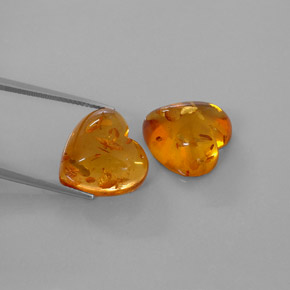 Pedras preciosas de âmbar laranja natural de  ct, transparente, transparente/translúcido