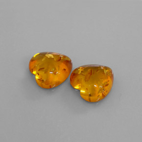Pedras preciosas de âmbar laranja natural de  ct, transparente, transparente/translúcido