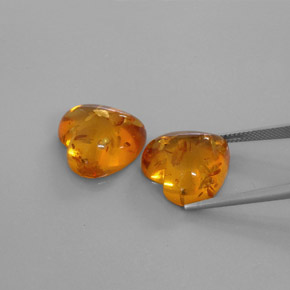 Pedras preciosas de âmbar laranja natural de  ct, transparente, transparente/translúcido
