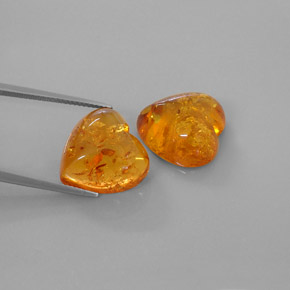 Pedras preciosas de âmbar laranja natural de  ct, transparente, transparente/translúcido