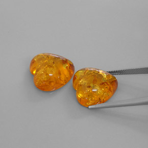 Pedras preciosas de âmbar laranja natural de  ct, transparente, transparente/translúcido