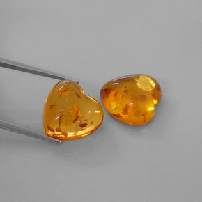 Pedras preciosas de âmbar laranja natural de  ct, transparente, transparente/translúcido
