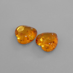 Pedras preciosas de âmbar laranja natural de  ct, transparente, transparente/translúcido