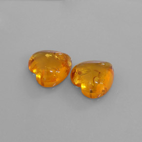 Pedras preciosas de âmbar laranja natural de  ct, transparente, transparente/translúcido