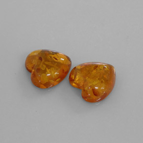 Pedras preciosas de âmbar laranja natural de  ct, transparente, transparente/translúcido