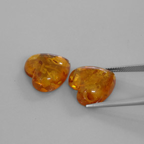 Pedras preciosas de âmbar laranja natural de  ct, transparente, transparente/translúcido