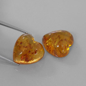 Pedras preciosas de âmbar laranja natural de  ct, transparente, transparente/translúcido
