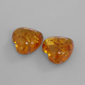 Pedras preciosas de âmbar laranja natural de  ct, transparente, transparente/translúcido
