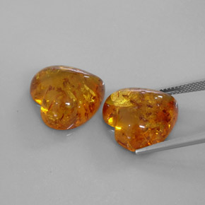 Pedras preciosas de âmbar laranja natural de  ct, transparente, transparente/translúcido