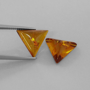 Pedras preciosas de âmbar laranja natural de  ct, transparente, transparente/translúcido