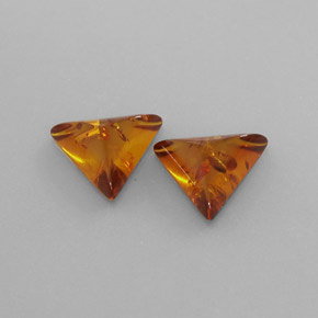 Pedras preciosas de âmbar laranja natural de  ct, transparente, transparente/translúcido