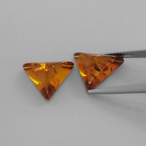 Pedras preciosas de âmbar laranja natural de  ct, transparente, transparente/translúcido