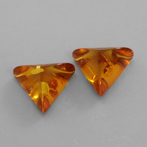 Pedras preciosas de âmbar laranja natural de  ct, transparente, transparente/translúcido